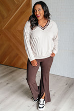 Load image into Gallery viewer, All Out Comfort V-Neck Pullover in Mocha Cream