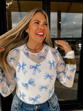 Load image into Gallery viewer, PREORDER: Chrissa Bow Mesh Tops in Two Colors