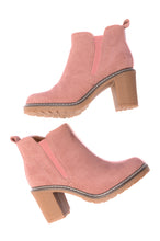 Load image into Gallery viewer, Bite Me Bootie in Blush Faux Suede