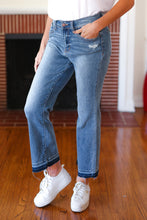 Load image into Gallery viewer, Judy Blue Medium Wash Release Hem Cropped Bootcut Jeans