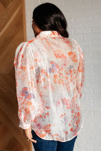 Load image into Gallery viewer, Call Me Back Sheer Floral Button Up Blouse