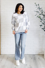 Load image into Gallery viewer, Check Yourself Checkered Sweater in Grey