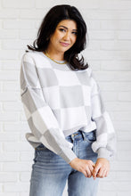 Load image into Gallery viewer, Check Yourself Checkered Sweater in Grey
