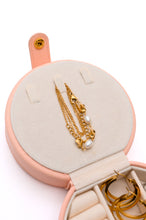 Load image into Gallery viewer, Circular Travel Jewelry Case in Pink