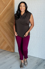 Load image into Gallery viewer, Classic Surplice Front Top in Chocolate