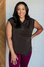 Load image into Gallery viewer, Classic Surplice Front Top in Chocolate