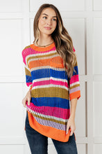 Load image into Gallery viewer, Deep Thoughts Striped Loose Knit Top