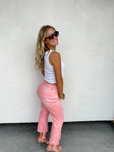 Load image into Gallery viewer, PREORDER: Pink Urban Distressed Crop Jeans