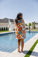 Load image into Gallery viewer, Luxury Beach Towel in Bright Retro Floral