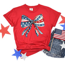 Load image into Gallery viewer, PREORDER: Americana Coquette Bow Graphic Tee