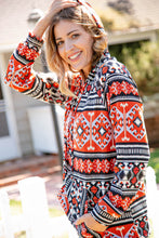 Load image into Gallery viewer, Aztec Hacci Kangaroo Pocketed Pullover Hoodie