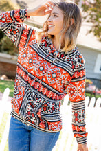 Load image into Gallery viewer, Aztec Hacci Kangaroo Pocketed Pullover Hoodie
