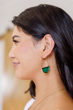 Load image into Gallery viewer, Half Circle Crystal Earrings