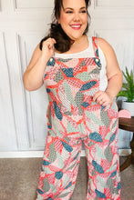 Load image into Gallery viewer, Weekend Ready Fuchsia Patchwork Baggy Overall Jumpsuit