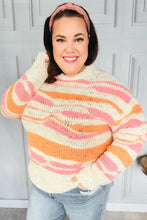 Load image into Gallery viewer, Perfectly You Mango Multicolor Stripe Chunky Knit Sweater