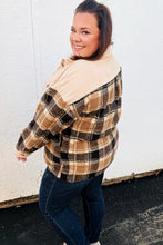 Load image into Gallery viewer, Adorable Taupe Corduroy & Plaid Sherpa Button Jacket