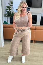 Load image into Gallery viewer, Acid Wash Wide Leg Sweatpants in Mocha