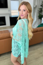 Load image into Gallery viewer, Good Days Ahead Lace Kimono In Mint