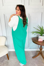 Load image into Gallery viewer, Summer Dreaming Emerald Wide Leg Suspender Overall Jumpsuit