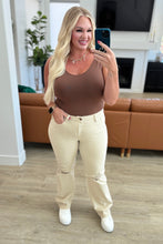 Load image into Gallery viewer, Selena High Rise Distressed 90's Straight Jeans in Bone
