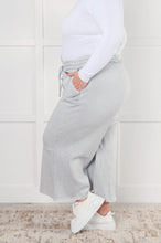 Load image into Gallery viewer, In or Out Wide Leg Cropped Pants in Light Grey