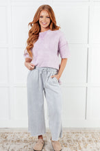 Load image into Gallery viewer, In or Out Wide Leg Cropped Pants in Light Grey