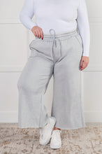 Load image into Gallery viewer, In or Out Wide Leg Cropped Pants in Light Grey