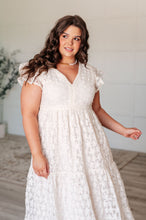 Load image into Gallery viewer, It's Giving Goddess V-Neck Flutter Sleeve Dress