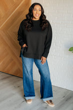 Load image into Gallery viewer, It's The Little Things Relaxed Scuba Pullover in Black