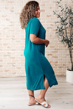 Load image into Gallery viewer, Keeping It Chill Drop Shoulder Maxi Dress in Teal