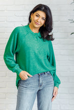 Load image into Gallery viewer, Keeping it Real Brushed Melange Hacci Long Sleeve Tee in Forest
