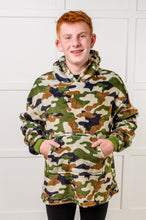 Load image into Gallery viewer, Kids Oversized Hoodie Blanket in Camo