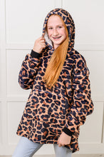 Load image into Gallery viewer, Kids Oversized Hoodie Blanket in Leopard
