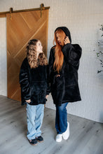Load image into Gallery viewer, Kids Oversized Hoodie Blanket in Black
