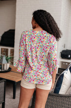 Load image into Gallery viewer, Lizzy Bell Sleeve Top in Lavender Multi Floral