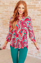 Load image into Gallery viewer, Lizzy Top in Magenta Retro Marble