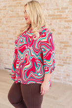 Load image into Gallery viewer, Lizzy Top in Magenta Retro Marble