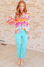 Load image into Gallery viewer, Lizzy Top in Orange Multi Chevron