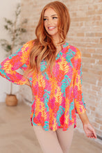 Load image into Gallery viewer, Lizzy Top in Pink and Teal Branches