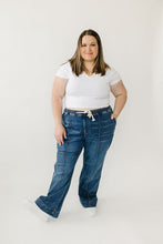 Load image into Gallery viewer, PREORDER: High Rise Wide Leg Denim Joggers