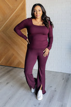 Load image into Gallery viewer, Stamina Stride Flare Leggings in Cassis