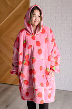 Load image into Gallery viewer, Oversized Blanket Hoodie in Strawberry