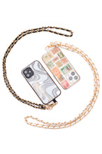 Load image into Gallery viewer, PU Leather Gold Chain Cell Phone Lanyard Set of 2