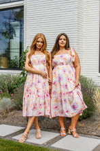 Load image into Gallery viewer, Pastel Petals Floral Midi Dress