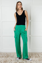 Load image into Gallery viewer, Race to Relax Cargo Pants in Emerald Green