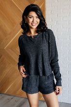 Load image into Gallery viewer, Set Process Mineral Wash Waffle Knit Set in Black