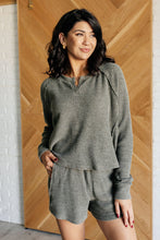Load image into Gallery viewer, Set Process Mineral Wash Waffle Knit Set in Olive