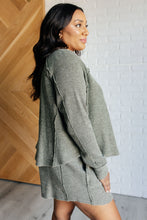 Load image into Gallery viewer, Set Process Mineral Wash Waffle Knit Set in Olive