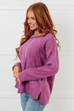 Load image into Gallery viewer, Simple Silhouette Brushed Hacci Sweater in Light Plum