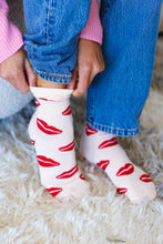 Load image into Gallery viewer, Red Lips Crew Socks